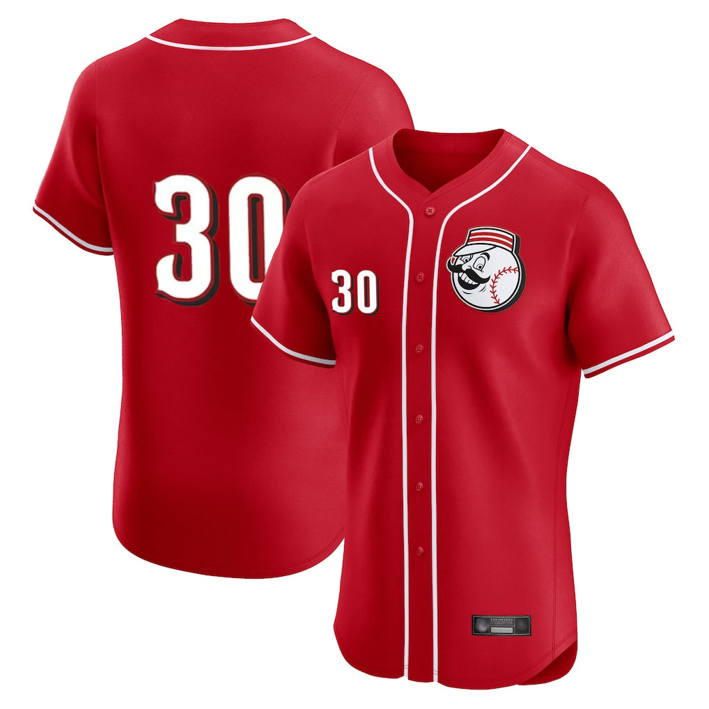 Cincinnati Reds #30 Ken Griffey Player Red BFRAILEY Limited Elite Home Game Stitched Jerseys