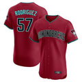 Arizona Diamondbacks #57 Eduardo Rodriguez Player Red BFRAILEY Limited Elite Home Game Stitched Jerseys