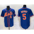New York Mets #5 David Wright Blue BFRAILEY Cool Base Stitched Jersey