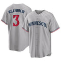 Minnesota Twins #3 Harmon Killebrew Player Gray BFRAILEYGame Limited Home Stitched Jerseys