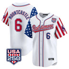 Baltimore Orioles #6 Ryan Mountcastle Player White BFRAILEY USA 250 Independence Day Vapor Premier Limited Home Game Stitched Jerseys
