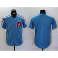 Philadelphia Phillies Blank Blue BFRAILEY Cool Base Stitched Jersey