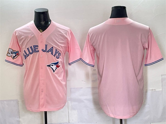 Toronto Blue Jays Blank Pink BFRAILEY 50 Seasons Patch Stitched Jersey