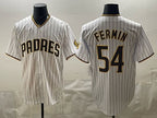 San Diego Padres #54 Freddy Fermin White BFRAILEY Cool Base Stitched Jersey