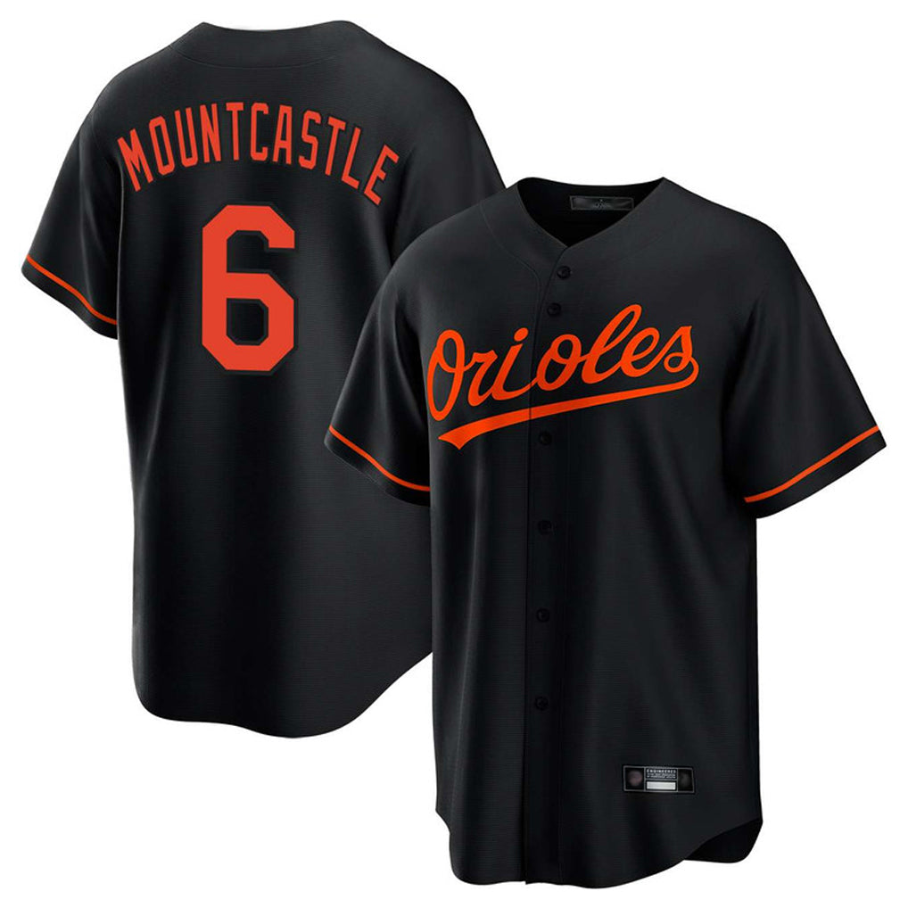 Baltimore Orioles #6 Ryan Mountcastle Player Black BFRAILEY Home Game Stitched Jerseys