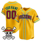 Custom Arizona Diamondbacks x One Piece Gold BFRAILEY Vapor Premier Limited Jersey - Stitched