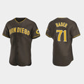 San Diego Padres #71 Josh Hader Brown BFRAILEY Road Player FlexBase Jersey