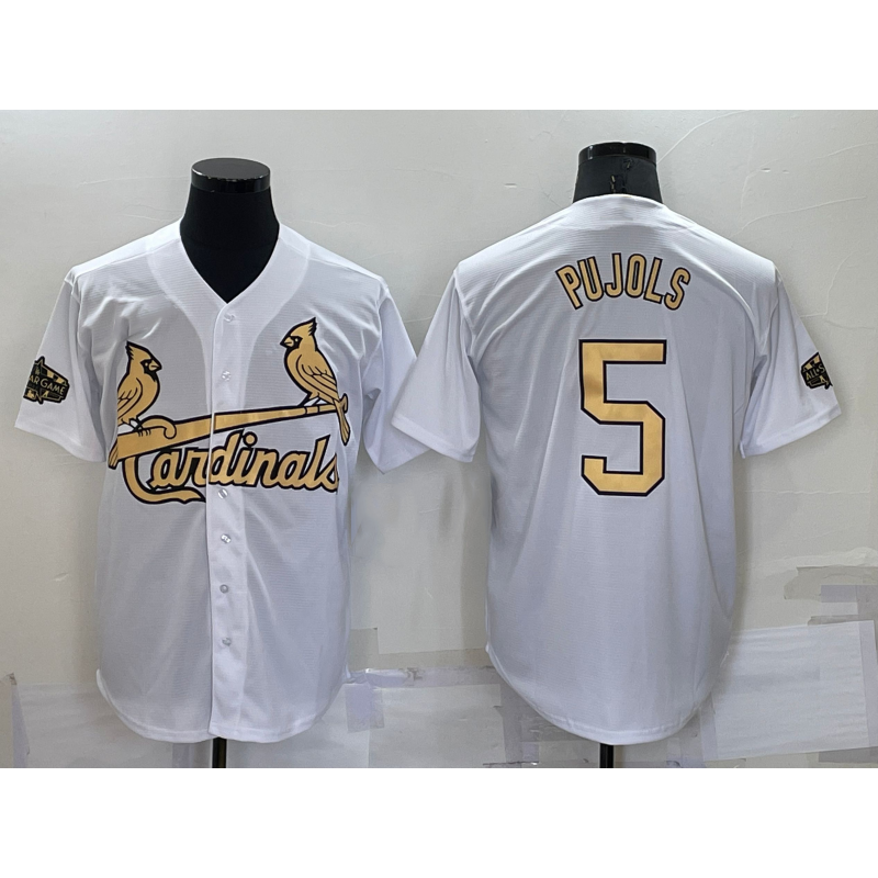 St. Louis Cardinals #5 Albert Pujols White BFRAILEY 2022 All Star Stitched Cool Base Jersey