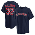Cleveland Guardians #32 Gavin Williams Player Navy BFRAILEY Game Home Stitched Jerseys