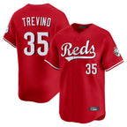 Cincinnati Reds #35 Jose Trevino Player Red BFRAILEY Home Limited Stitched Jerseys