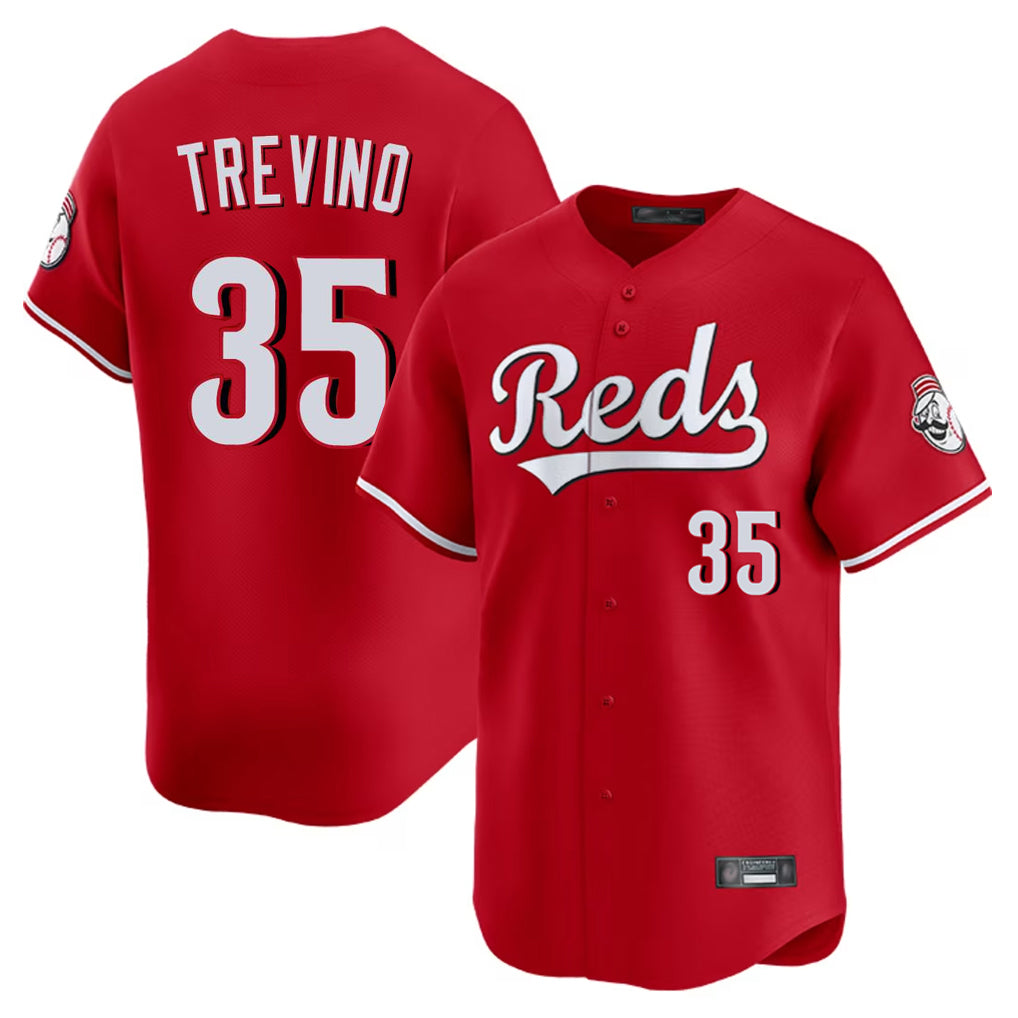 Cincinnati Reds #35 Jose Trevino Player Red BFRAILEY Home Limited Stitched Jerseys