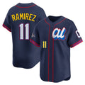 Cleveland Guardians #11 Jose Ramirez Player Navy BFRAILEY American League All-Star Edition Limited Home Stitched Jerseys