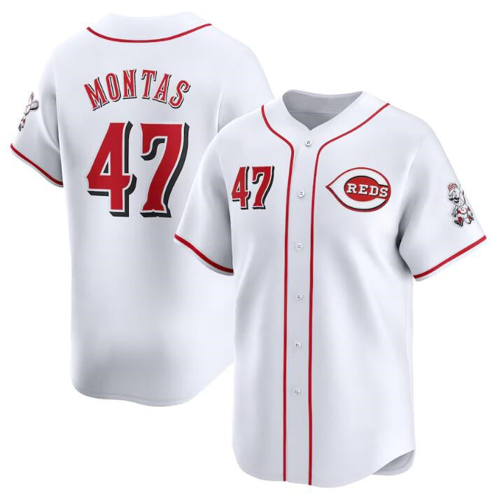 Cincinnati Reds #47 Frankie Montas White BFRAILEY Home Limited Stitched Jersey