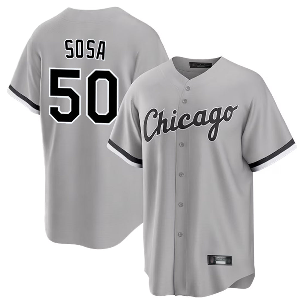 Chicago White Sox #50 Lenyn Sosa Player Gray BFRAILEY Home Game Stitched Jerseys