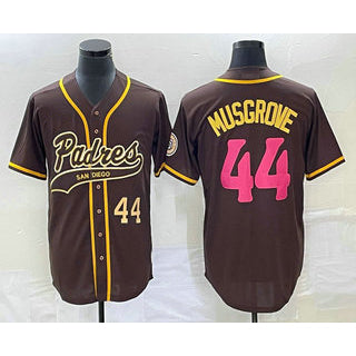 San Diego Padres #44 Joe Musgrove Number Brown BFRAILEY NEW 2023 City Connect Cool Base Stitched Jersey