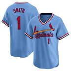 St. Louis Cardinals #1 Ozzie Smith Royal BFRAILEY Throwback Cooperstown Limited Jersey
