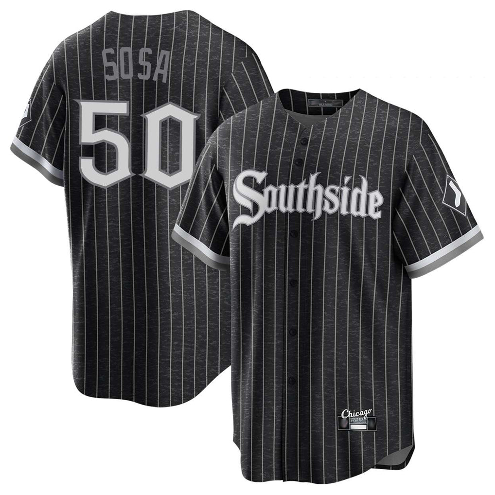 Chicago White Sox #50 Lenyn Sosa Player Black BFRAILEY City Connect Home Game Stitched Jerseys