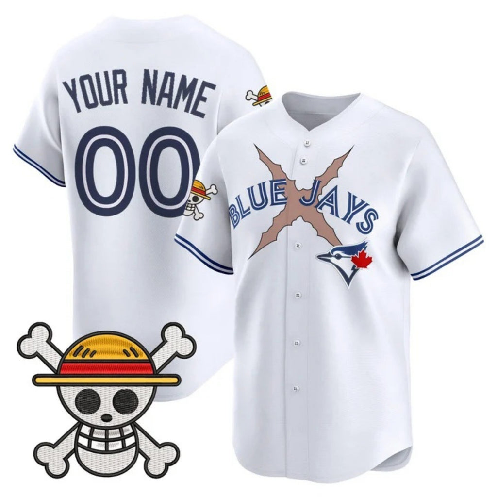 Custom Toronto Blue Jays x One Piece White BFRAILEY Vapor Premier Limited Jersey - Stitched