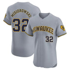 Milwaukee Brewers #32 Jacob Misiorowski Player Gray BFRAILEY Home Limited Elite Stitched Jerseys