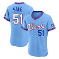 Atlanta Braves #51 Chris Sale Player Powder Blue BFRAILEY 2026 City Connect T-shirt Limited Elite Home Game Stitched Jerseys