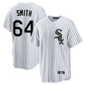 Chicago White Sox #64 Shane Smith Player White BFRAILEY Stripe Home Game Stitched Jerseys
