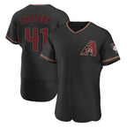 Arizona Diamondbacks #41 Carlos Santana Player Black BFRAILEY Limited Elite Home Game Stitched Jerseys