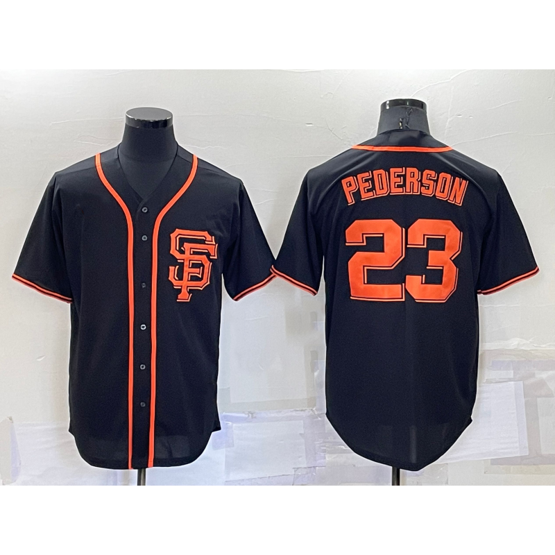 San Francisco Giants #23 Joc Pederson Black BFRAILEY Alternate Jersey