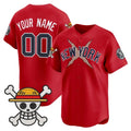 Custom New York Yankees x One Piece Red BFRAILEY Vapor Premier Limited Jersey - Stitched