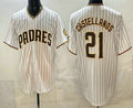 San Diego Padres #21 Nick Castellanos White BFRAILEY Cool Base Jersey