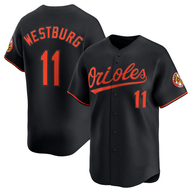 Baltimore Orioles #11 Jordan Westburg Black BFRAILEY 2025 Alternate Limited Cool Base Stitched Jersey