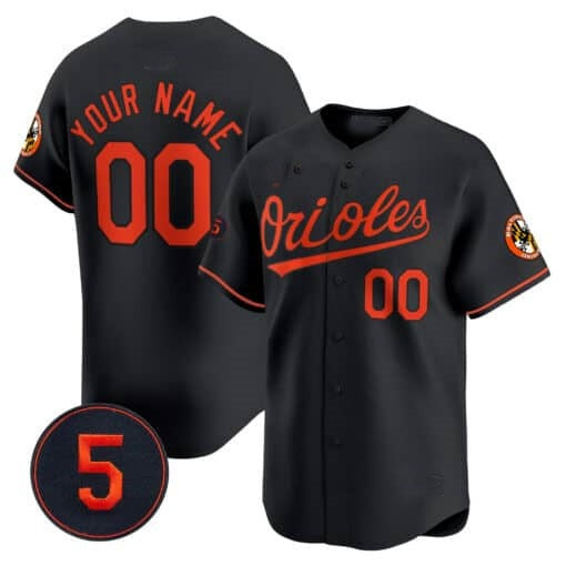 Custom Baltimore Orioles Robinson Patch Vapor Premier Limited Jersey ¨C Black 2 BFRAILEY