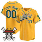Custom Oakland Athletics x One Piece Gold BFRAILEY Vapor Premier Limited Jersey - Stitched