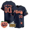 Custom Atlanta Braves Atliens & Peach Vapor Premier Limited Jersey ¨CNavy BFRAILEY