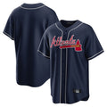 Atlanta Braves Navy BFRAILEY Home Game Blank Player Stitched Jerseys