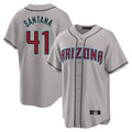 Arizona Diamondbacks #41 Carlos Santana Player Gray BFRAILEY Road Home Game Stitched Jerseys