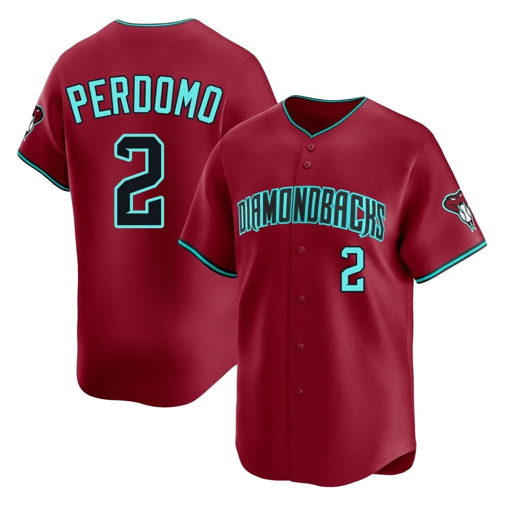 Arizona Diamondbacks #2 Geraldo Perdomo Player Red BFRAILEY Limited Home Game Stitched Jerseys