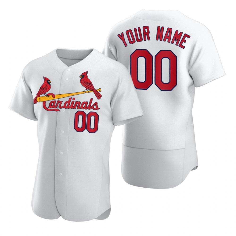 Custom St. Louis Cardinals White BFRAILEY 2020 Stitched Flex Base Jersey