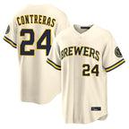 Milwaukee Brewers #24 William Contreras Player Cream BFRAILEY Home Limited Stitched Jerseys