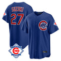 Chicago Cubs #27 Seiya Suzuki Player Royal BFRAILEY 150th Anniversary Home Game Stitched Jerseys