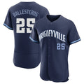 Chicago Cubs #25 Moises Ballesteros Player Navy BFRAILEY City Connect Limited Elite Home Stitched Jerseys