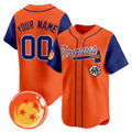 Custom Atlanta Braves x Dragon Ball Royal Orange BFRAILEY Vapor Premier Limited Jersey - All Stitched