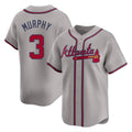 Atlanta Braves #3 Dale Murphy Player Gray BFRAILEY Limited Home Game Stitched Jerseys