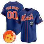Custom New York Mets x Dragon Ball Royal BFRAILEY Vapor Premier Limited Jersey - All Stitched