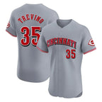 Cincinnati Reds #35 Jose Trevino Player Gray BFRAILEY Limited Elite Home Stitched Jerseys
