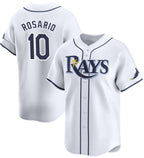 Tampa Bay Rays #10 Amed Rosario White BFRAILEY Home Limited Stitched Jersey
