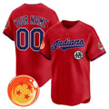 Custom Cleveland Indians x Dragon Ball Red BFRAILEY Vapor Premier Limited Jersey - All Stitched