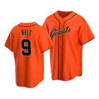 San Francisco Giants #9 Brandon Belt Alternate Orange BFRAILEY Jersey