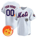 Custom New York Mets x Dragon Ball White BFRAILEY Vapor Premier Limited Jersey - All Stitched