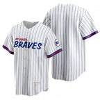 Atlanta Braves Blank 2021 White BFRAILEY City Connect Stitched Jersey
