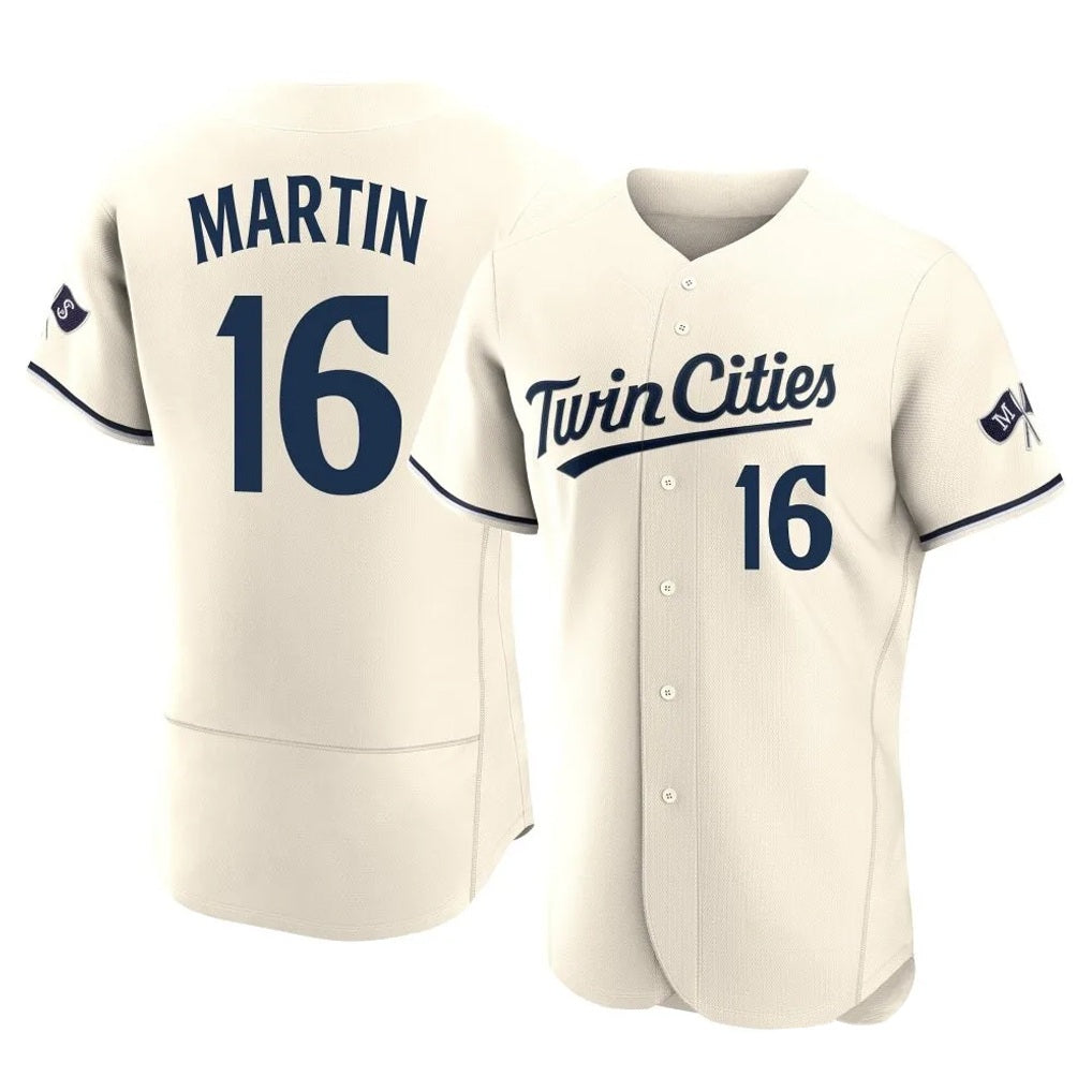 Minnesota Twins #16 Austin Martin Player Cream BFRAILEYHome Limited Elite Stitched Jerseys